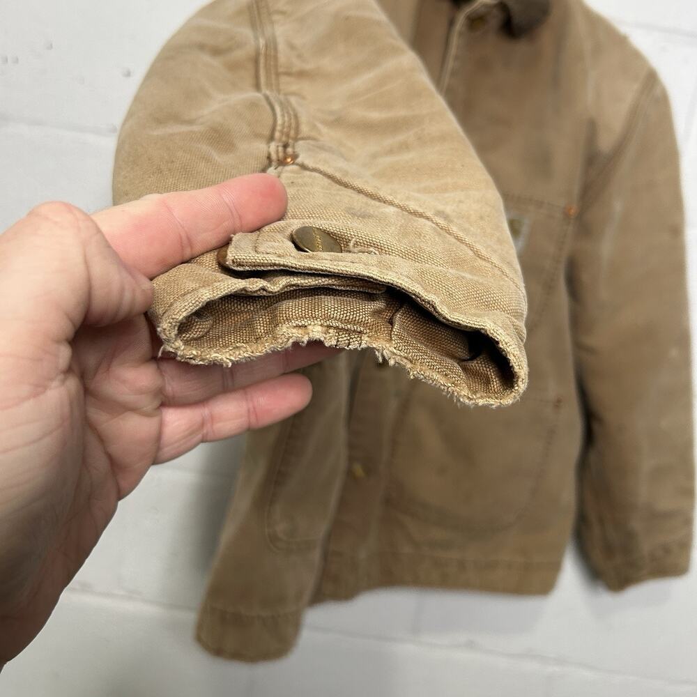 Vintage 1970s Carhartt Blanket-Lined Chore Coat “Tan” - Picture 6 of 12